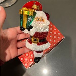 Cristopher Radko Santa Ornament “Tiptoe to the Tree”